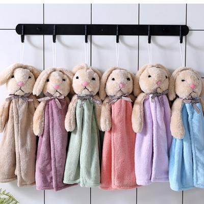 New Cute and Super Cute Wealthy Rabbit Hanging Hand Wipes, Towels, Toilets, Dormitory Bathroom, Thickened Water Absorption