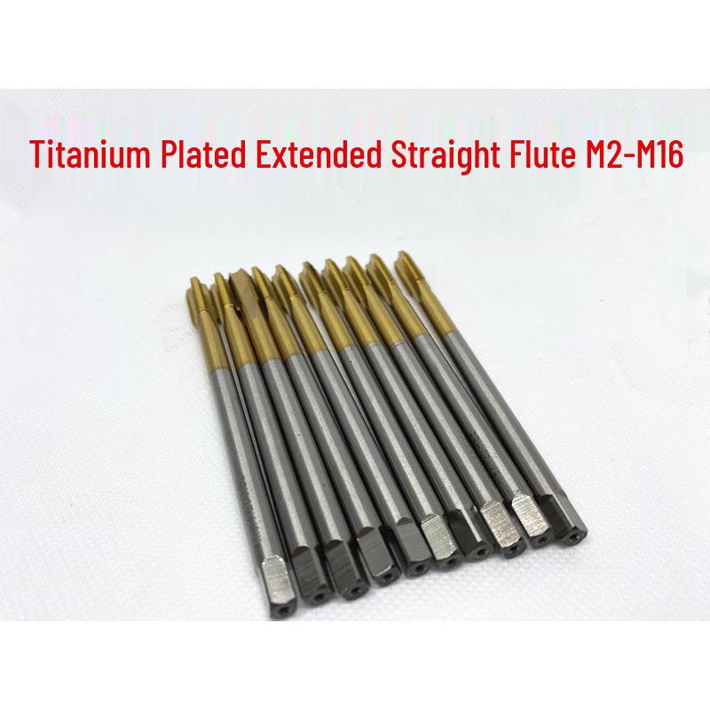 Titanium Plated HSS Straight Flute Machine Tap (M2-M16 x 100 x 130)