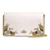 Callie Metallic Tea Rose Chain Leather Crossbody Shoulder Bag Women Bags White 24909-OLCHK