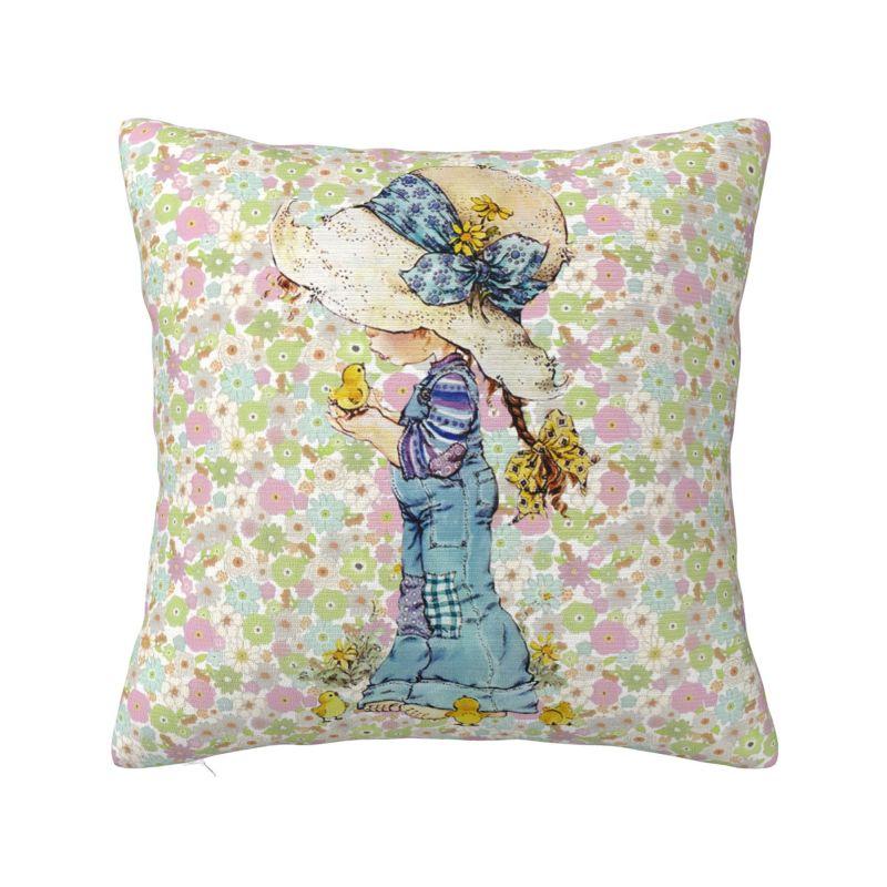 

Пользовательские мультяшные Сара Кей Каваи Девушка Скандинавские наволочки для диванных подушек Украшение Подушка для стула 30x30cm 12x12in