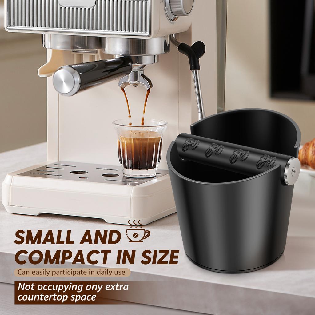 Coffee Knock Box Plastic Espresso Knock Box with Removable Bar Coffee Machine Accessories Dishwasher Safe Espresso Knock Bin