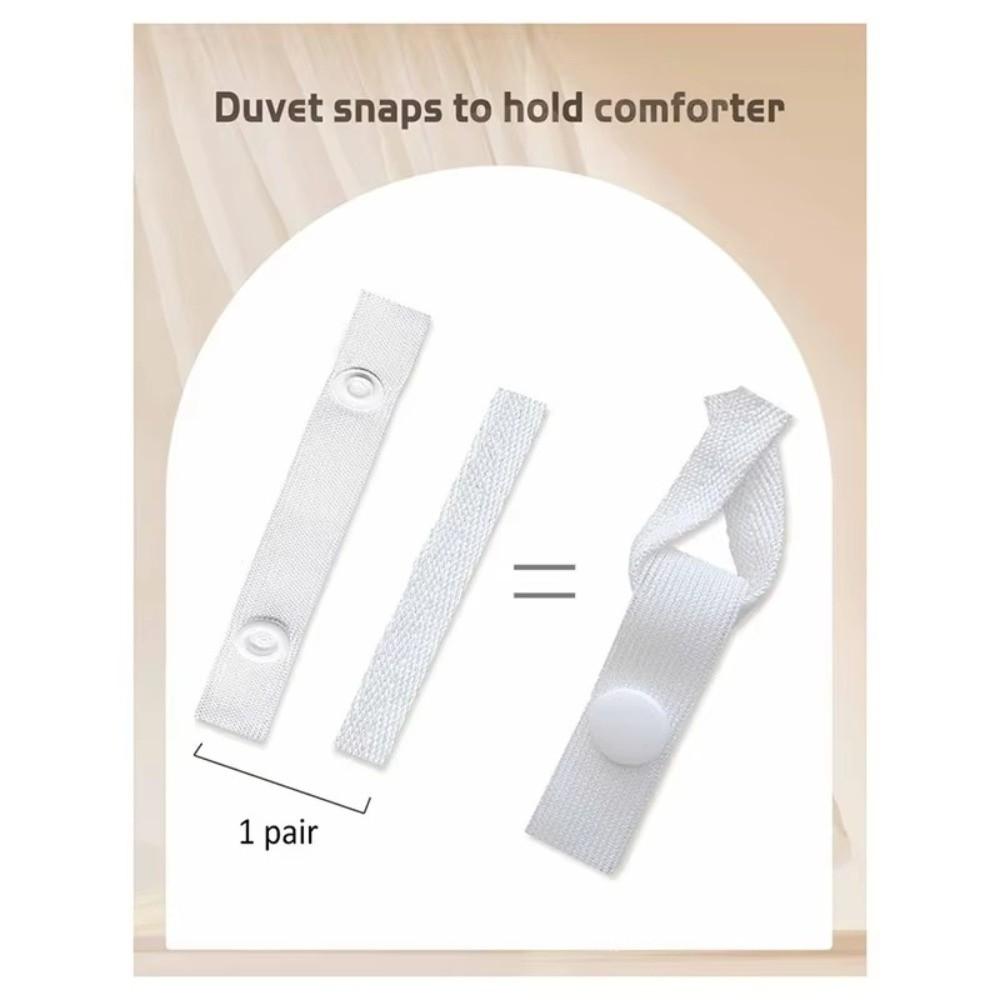 4/8/16PCS Flat Rope Binding Quilt Cover Ties Four Corner Fixed Duvet Snap Clips Quilt Securing