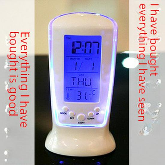 510 Mini LED Leuchtender Musikwecker mit Temperaturanzeige - Leise und Kreatives Geschenk