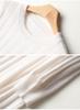 100% Pure Wool Slimming Women's Pullover Dress - Autumn/Winter, Round Neck, Lantern Sleeves, Over-Knee Length
