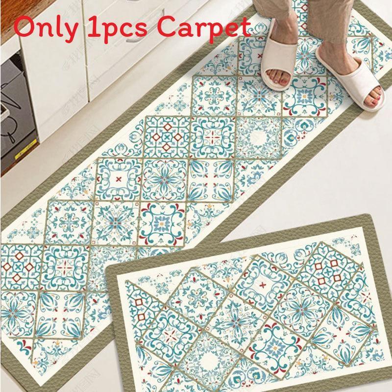 Pvc Long Rectangular Kitchen Floor Mat Waterproof Oilproof Nonslip For House Kitchen