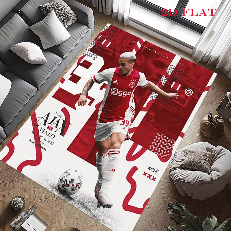 AFC Ajax logo Koberec pro obývací pokoj, ložnici, domácí dekoraci pohovky, protiskluzová podložka na hraní pro děti