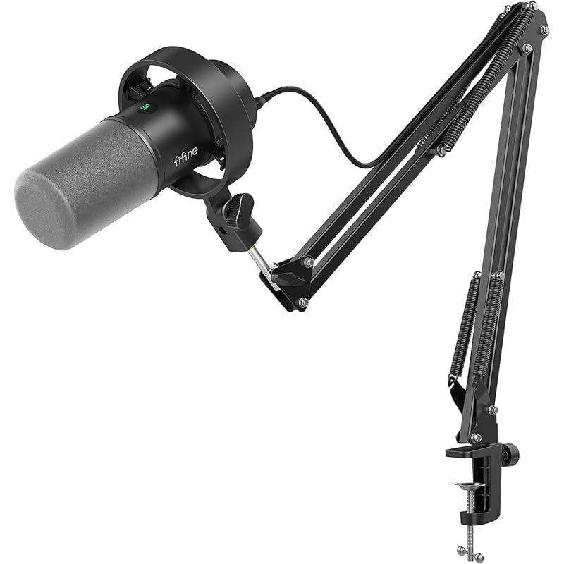 

FIFINE dynamic microphone USB/XLR microphone microphone set unidirectional pc microphone Volume adjustment mute button audio monitoring with