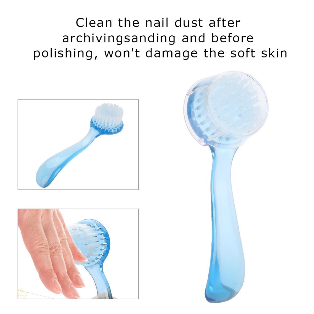 5pcs Soft Nail Dust Cleaning Brush Nail Art Powder Removal Brushes Manicure   Tool White