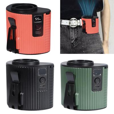 Portable Waist Fan Quiet Multiuse Personal Fan with Neck Lanyard Cooling Fan for Farm Work Jobsite Outside Sports Riding Camping