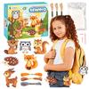 [PACZA][1] Creative Set of Felt Embroidery Patterns Forest Animals 6 pcs Z3127
