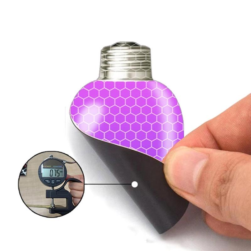 Christmas Reflective Car Magnets Set Snowman Santa Magnets Decoration Bulb Light Magnets Stickers for Home Refrigerator Door