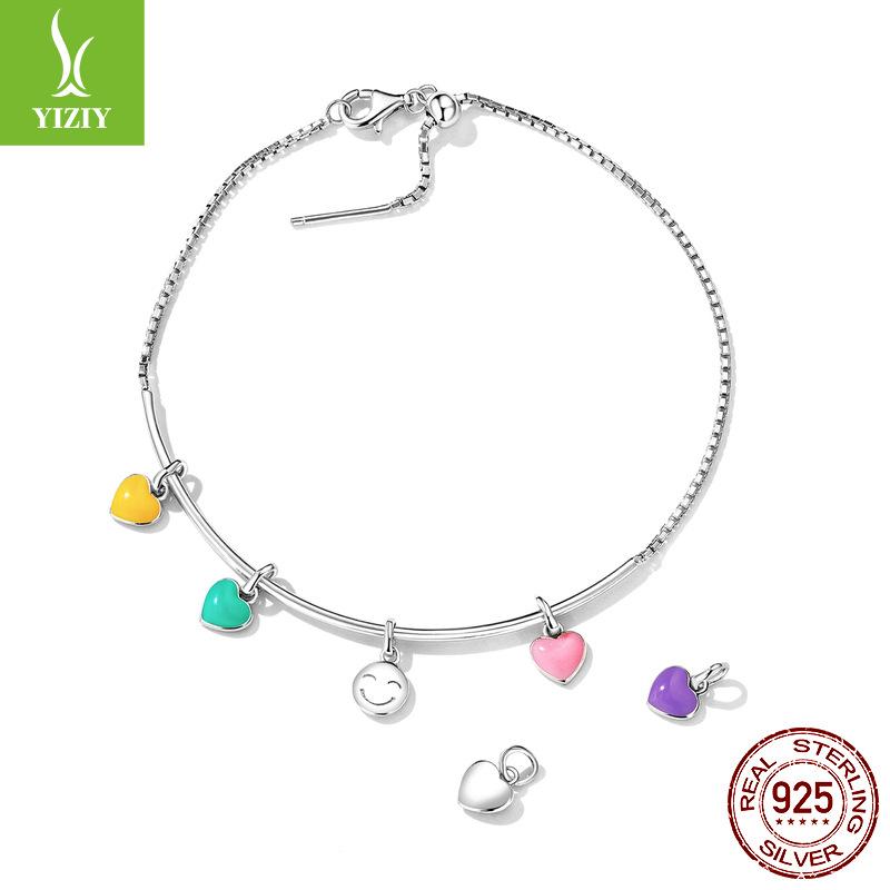 Mini 925 Silver Silicone Bracelet Positioning Beads Pendant Diy With Fun Bracelet Accessories