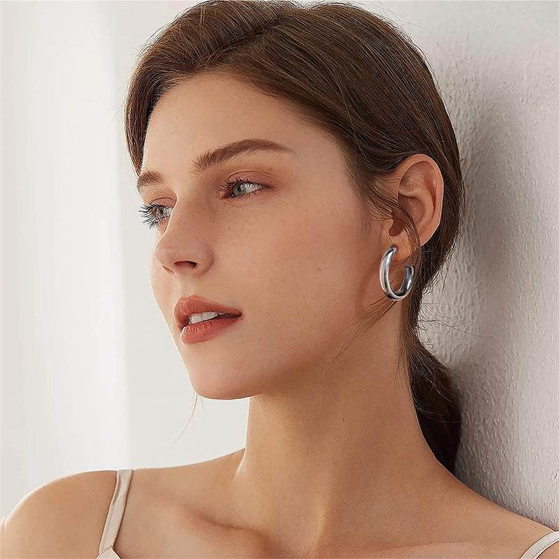 CAOSHI Fashion Lady Everyday Earrings Simple Design Silver Color Accessories for Women All Match Trend Jewelry for Engagement