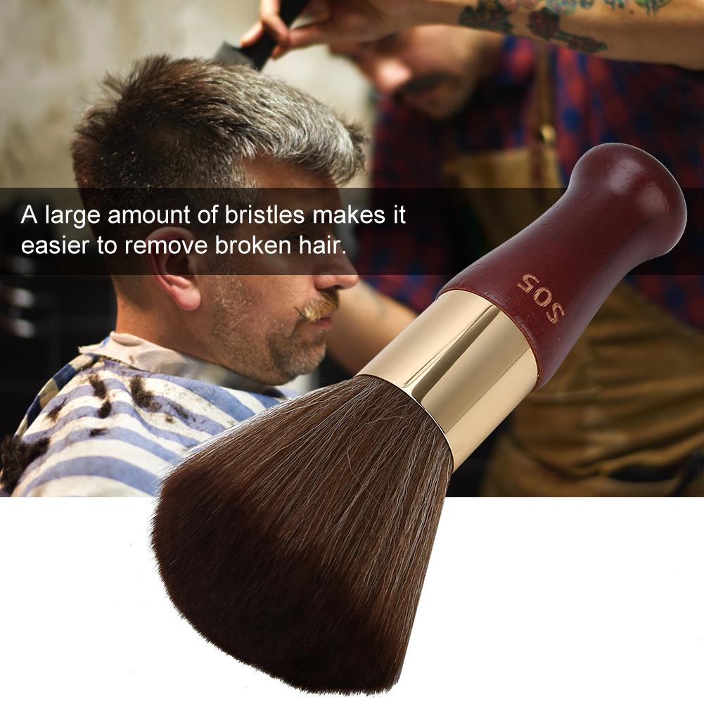 Neck Duster Brush Cleaning Hair Shaving Brushes Styling Salon Tool with Wooden Handle