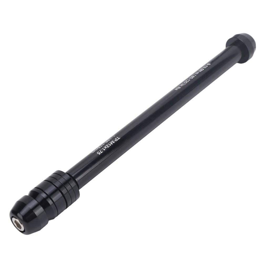 Black Bicycle Thru Axle Aluminum Alloy Thru Axle Adapter  Cycling Accessories