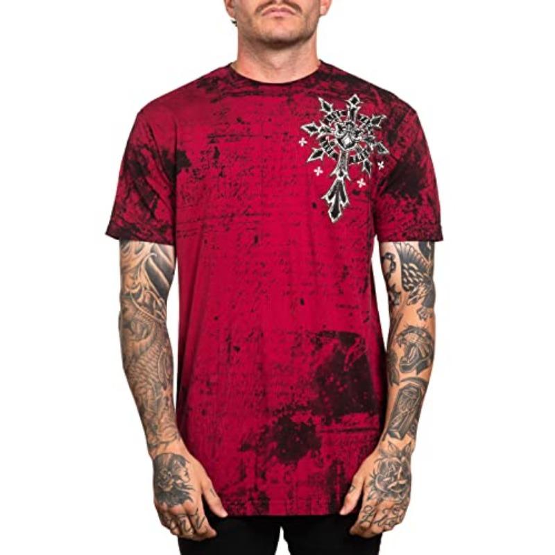 Affliction 3D T Shirts Men Affliction Clothing Core Classic Mens T-Shirts Casual ONeck Pullover Outdoor Tops Sportshirt Clothing