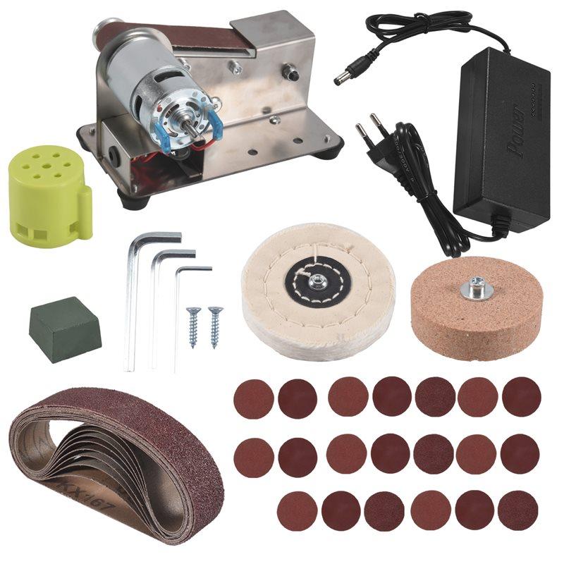 A60ZEU Plug,Belt Sander,Adjustable Speed Electric Knife Sharpener,15Degree Belt Grinder,Power Belt Sander For Woodworking Durabl