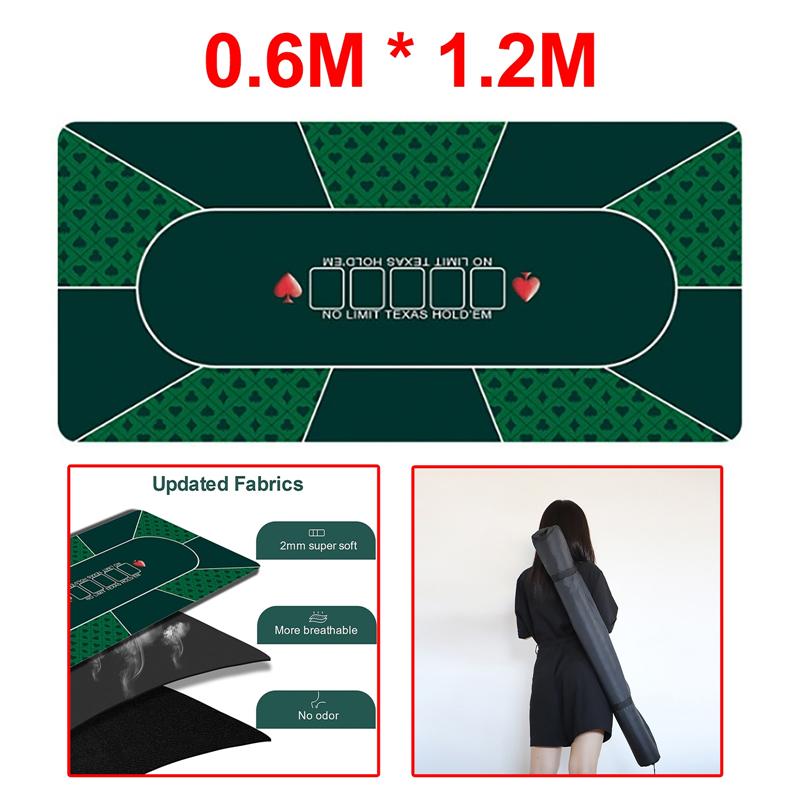 60x120cm Anti-slip Poker Layout Mat Texas Hold'em Table Pad Rubber Poker Table Mouse Mat Office Keyboard Gaming Tablecloth