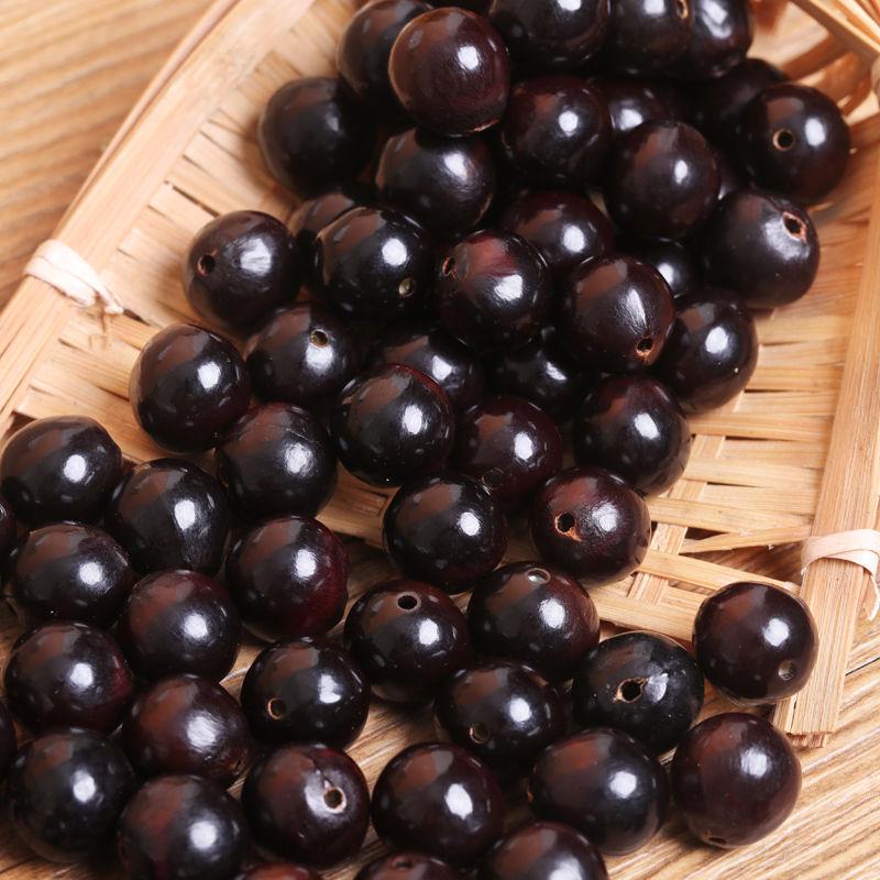 Wild Rosewood Soapberry Prayer Beads in Wine Red Bodhi - Loose Beads from Sapindus Mukorossi (No Three-Way Bead)