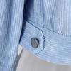 Giacca autunnale in velluto a coste Cappotto da donna Giacche corte per donna Giacche corte Sovracamicia con maniche a lanterna femminile