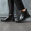Pointed Autumn and Winter High-top Leather Boots British Pullover Chelsea Men's Boots Business Men's Boots Fleece Tooling