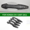 For Honda CR-V 2007-2011 Black Carbon Fiber Pattern Door Handle Cover Bezel Trim CRV 2008 2009 2010