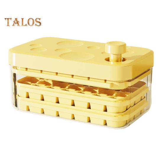 Ice Cube Tray with Lid And Bin Large Capacity Ice Cube Mold for Freezer Stackable BPA Free Easy Release Ice Maker for Chilling Drinks Coffee Juice