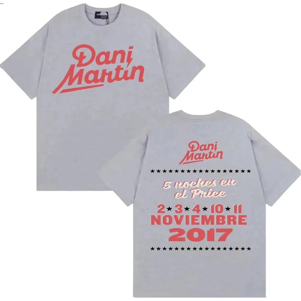 Rapper Dani Martin Noviembre Merch Tee Shirt Men Clothing Harajuku Gothic Oversized T Shirts Casual Cotton High Quality T-shirts