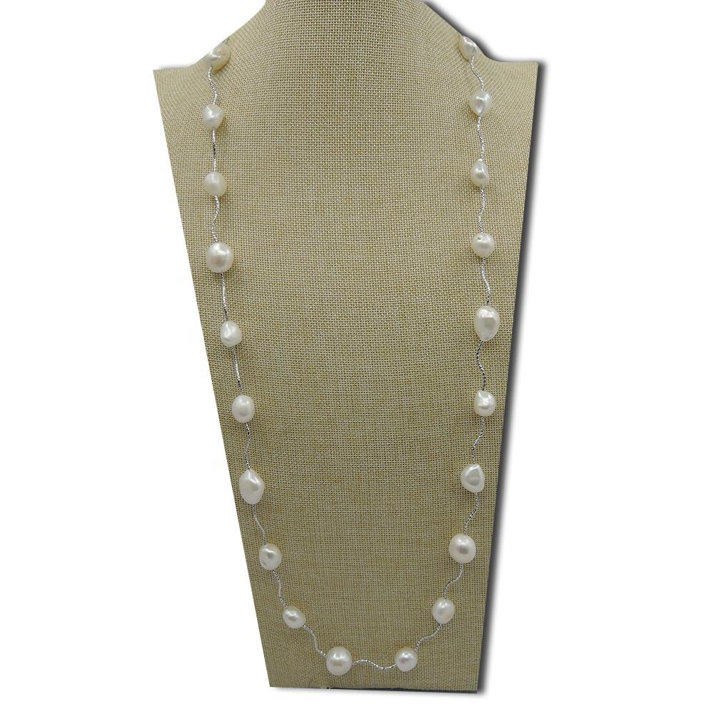 High Quality LONG PEARL NECKLACE ,100% NATURAL FRESHWATER PEARL for Woman, 90 cm ,sweater Necklace