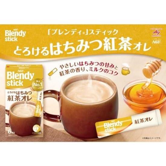AGF Blendy Stick Melting Honey Black Tea Latte 6 sticks boxes Milk TeaHoney