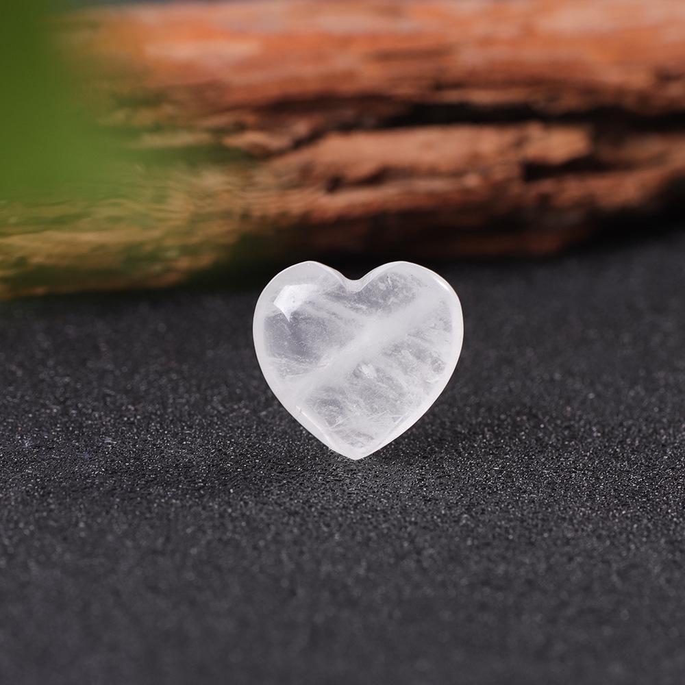 8x20mm Natural Stone Peach Heart Pendant - Crystal, Jade, Agate Gem for DIY Jewelry