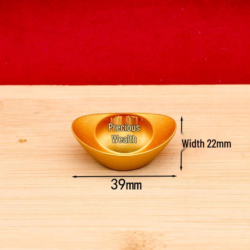 Solid Brass Wealth Yuanbao Treasure Pot Decoration - God of Wealth Living Room Opening Gift