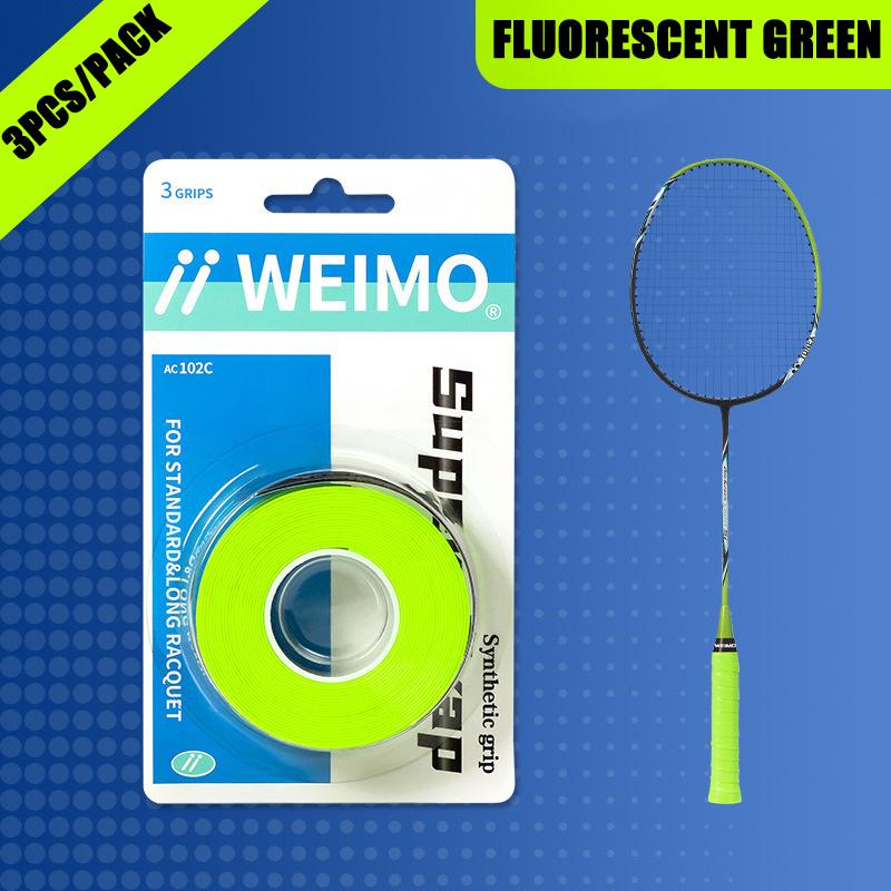 3 Pcs/Pack Badminton Hand Rubber Wrap Around Handle With Anti-Slip Sweatband Grip Handle Leather Badminton Hand Rubber