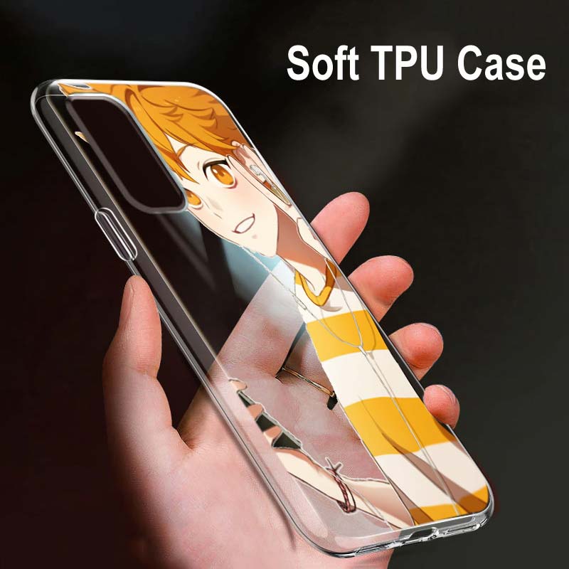 Haikyuu Hinata Attacks Anime For OPPO Reno7 SE 6 5 Z F 4G 5G Find X2 X3 Neo Lite Pro Plus Transparent Soft Phone Case Coque