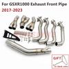Exhaust Motorcycle Slip on Motorcross Front Pipe Full Systems Stainless Steel Connect Tube Link For GSXR1000 2017-2023