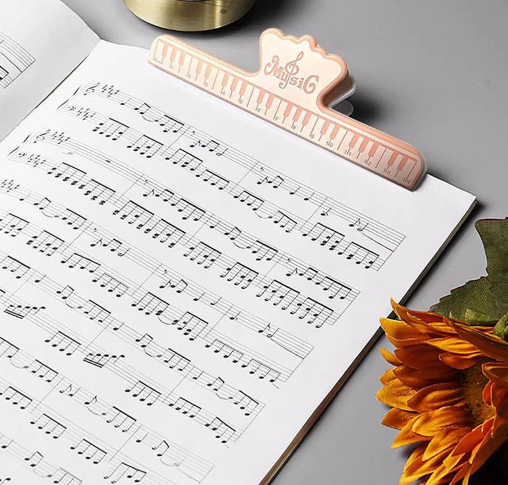 LOYELEY Music Clips Set of 4 Page Stand Bookmark Stand Music Note Clips Page Clips Plastic Musical Instrument Parts Piano Music Sheet Stand Goods