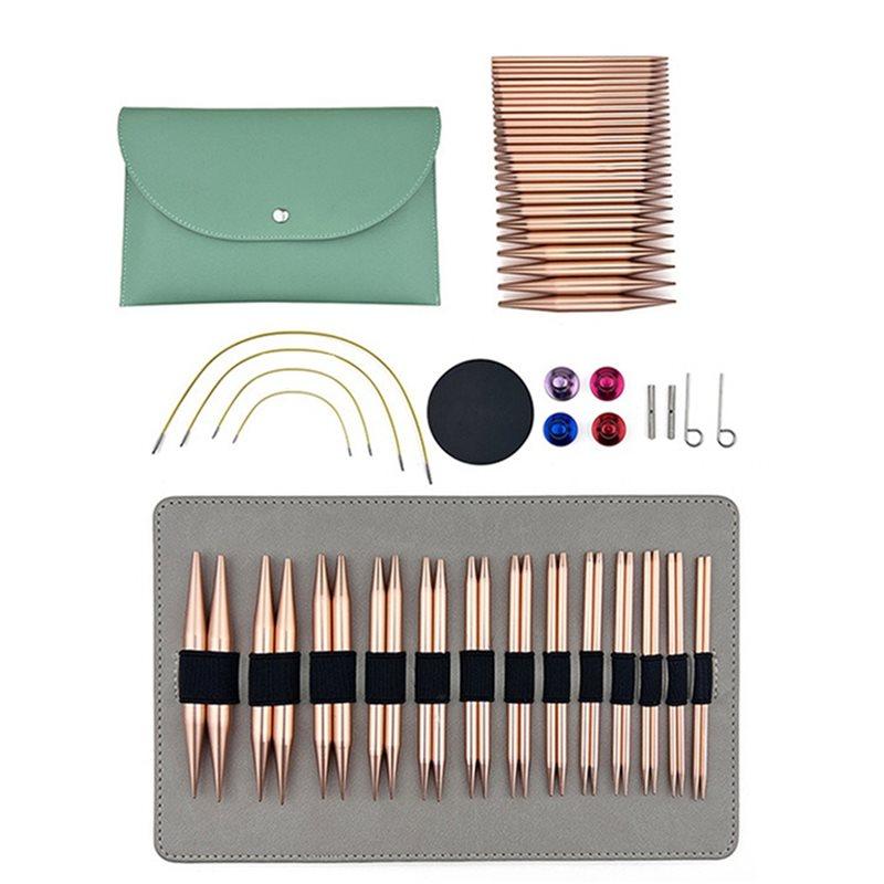 2025 Trend 26 Pairs Of Interchangeable Circular Knitting Needles Set, Circular Knitting Needles, Knitting Needles,3Mm-10Mm