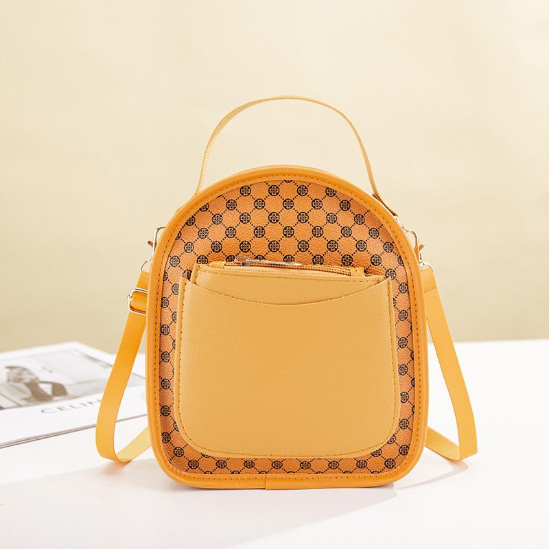 

Женская сумка, новый модный принт, портативный рюкзак, повседневный и простой маленький школьный рюкзак для мобильного телефона, одно поколение жёлтый