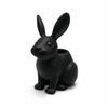 Modern decorative flowerpot in the shape of a rabbit in black