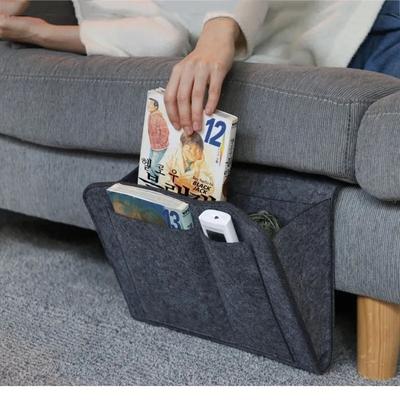 Storage Hang Bag Felt Dormitory Bed Sofa Bedroom Carpet Store Content For CD Magazines, Stationery Pad Mobile Phones Sundries