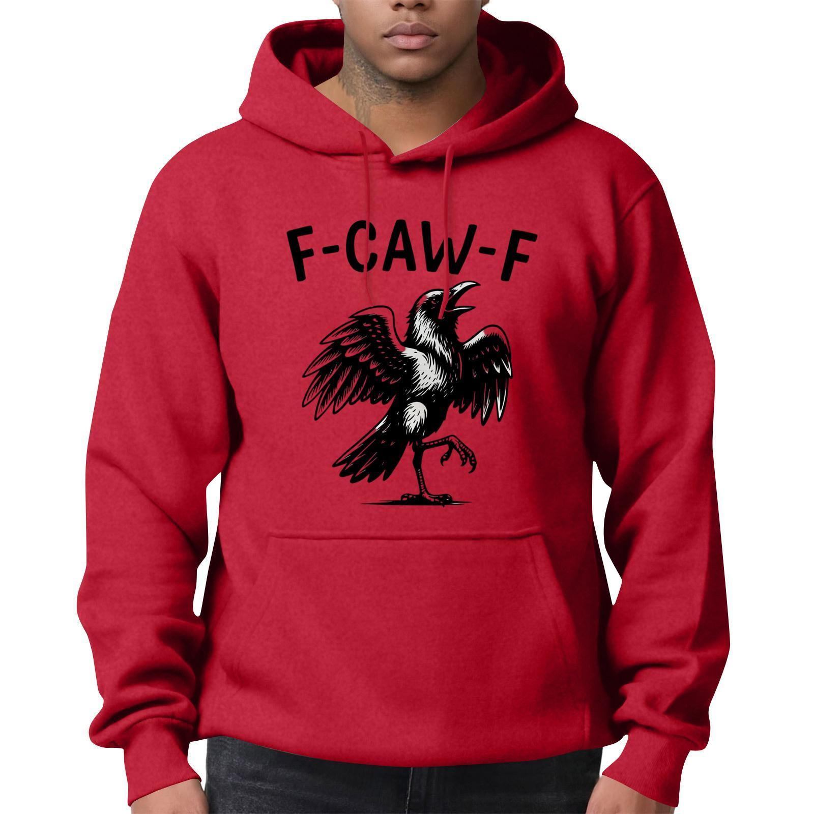 

Men s Fashion Casual Long Sleeve Solid Color Hooded Sweatshirt Tops M красный