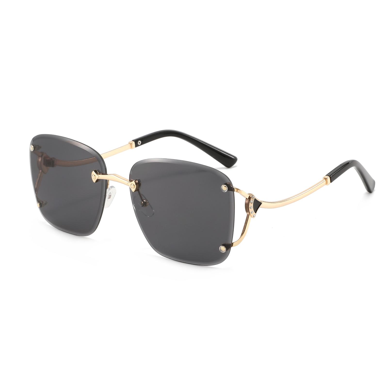

Square Metal Frameless Design Sunglasses for Men and Women Fashion Trendy Outdoor Sunscreen Sunshade Glasses C1