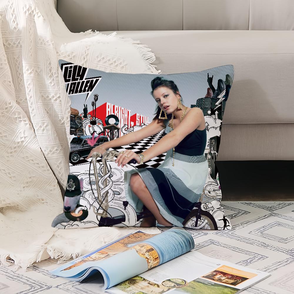 Singer Lily Allen West End Girl Pillow Case Office Cushions Suitable For Sofa Car Bedroom Decorative Cushion Cover