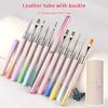 1 Pcs Gradient Metal Handle Nail Art Brush Triangular Drawing Painting Line Pen Liner French Manicure Tools