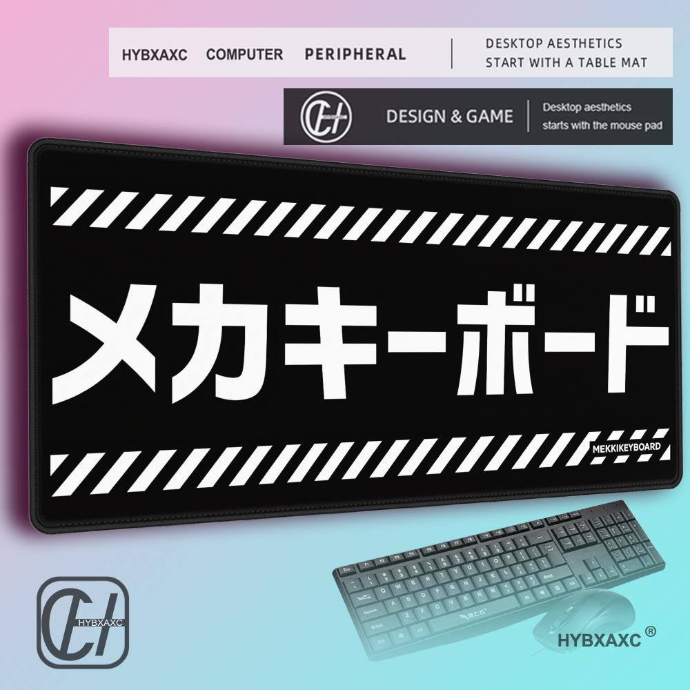 HYBXAXC Large Mousepad Black Meka Mouse Pad  Laptop Computer Desk Mat Pc Mouse Mat Rubber Gaming Accessories Rubber Pads