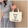 Bucket Type Tote Canvas Bag, Simple and Versatile, Portable Lunchbox Bag, Large-capacity Handbag, Super