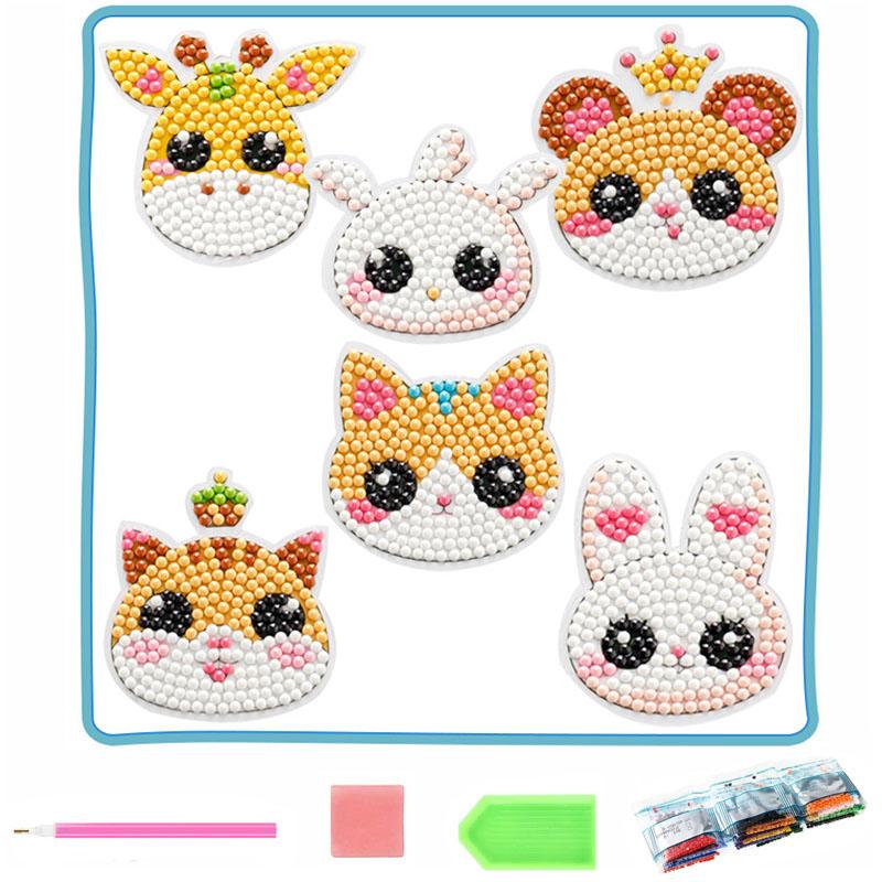 Kids DIY Diamond Painting Handmade Material Pack Cartoon Anime Stickers Decorations Educational Toys Paint by Number Gifts
