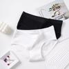 Black White Gray Pure Cotton Underwear for Girls Soft Sticky Waist Hip Underwear Pure Cotton Crotch Simple Triangle Panties