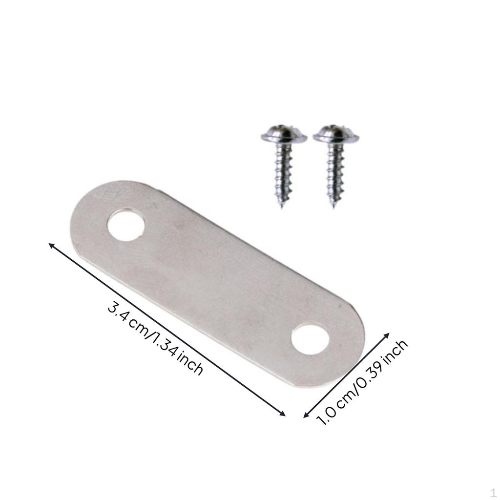 Frame Connector Bracket, Metal Corner Plate, sturdy Fixing, Furniture Repair Silver 1 1.5x4.6cm