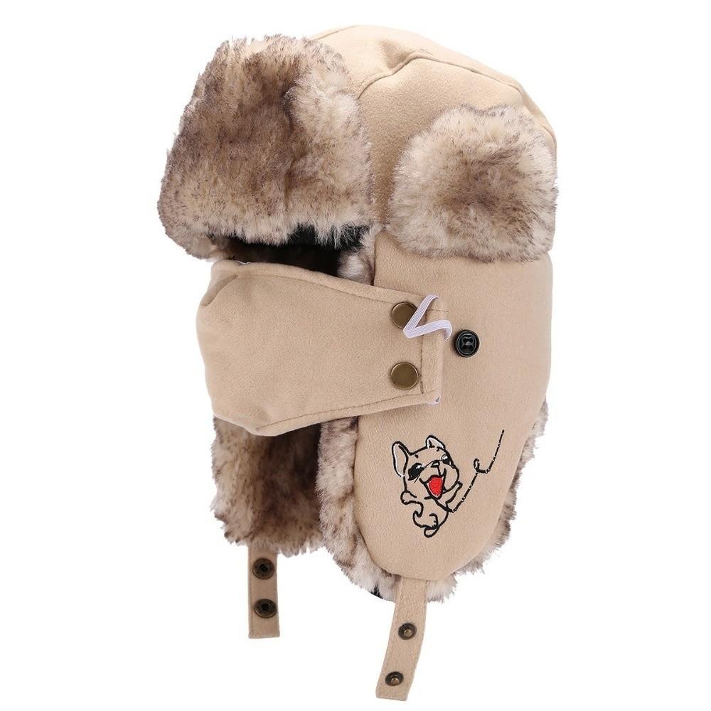 Faux Fur Lining Earflap Hat Waterproof Bomber Hat New Trapper Hat Cycling